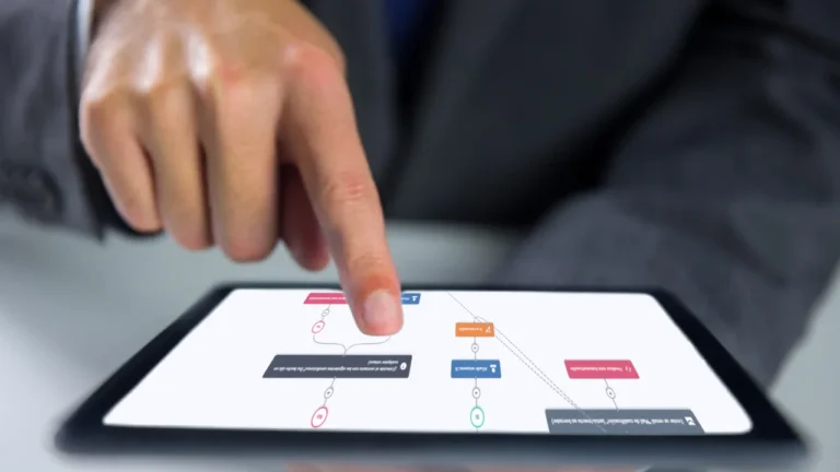 Lead nurturing: Persona revisando un flujo en su tablet