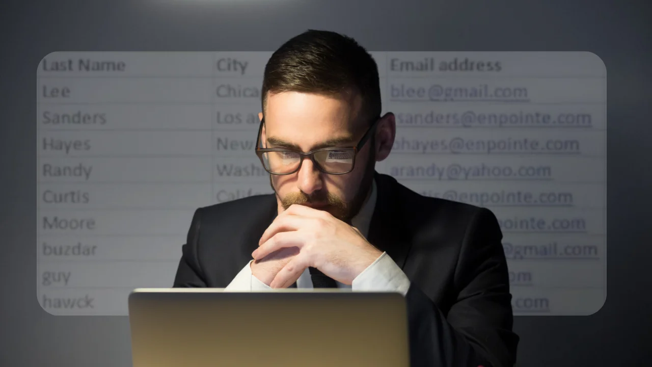 Lead nurturimg: Ejecutivo concentrado analizando información en su computador