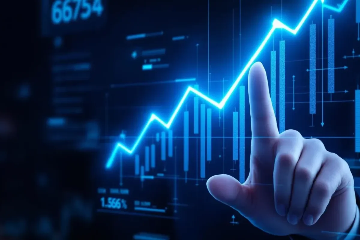 Posicionamiento en google: persona tocando graficos en una pantalla